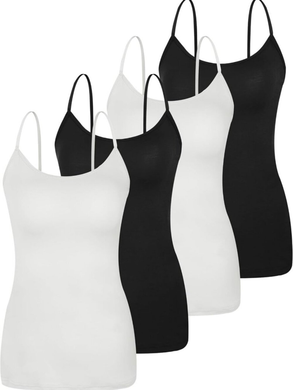 Soft Bamboo Cool Women's 3-Pack Camisole Tank Tops - Lightweight & Breathable